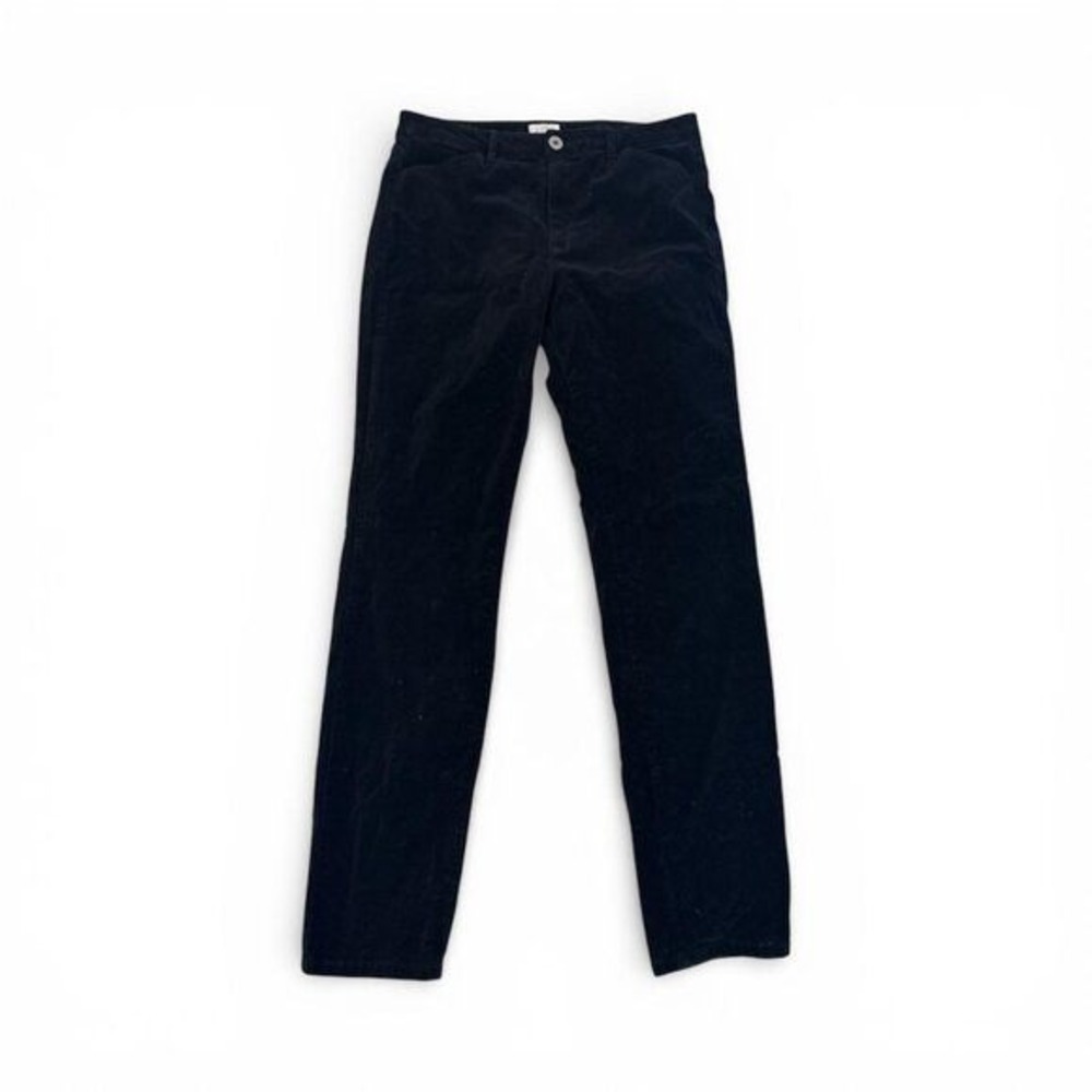 J. Jill Black Corduroy Pants Tall Size 10 Straight Leg Cotton Stretch Trousers